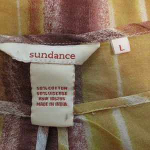 Sundance Tops - Sundance Size L Striped-Floral Blouse Long Sleeves Sundance Tops - Sundance Size L Striped-Floral Blouse Long Sleeves